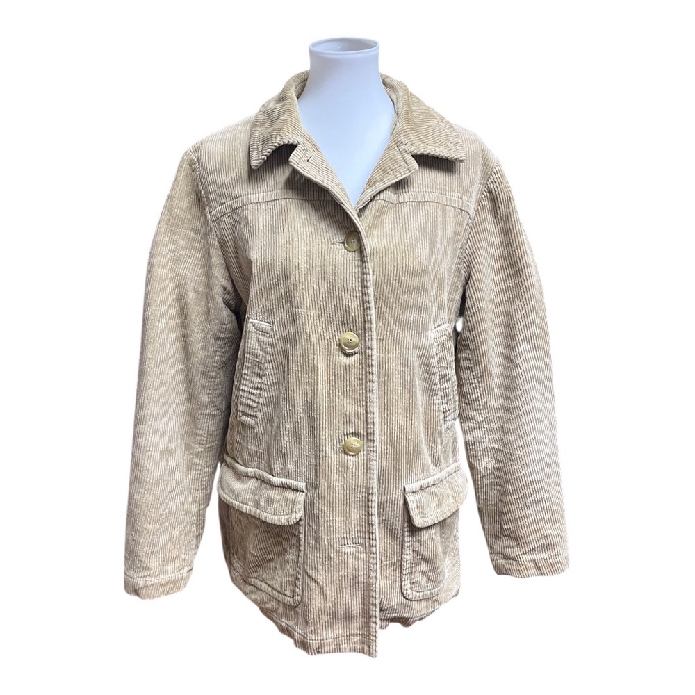 Eddie Bauer Women's Light Brown Corduroy Utility Jacket